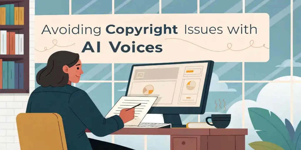 Concept on Avoiding Copyright Issues with AI Voices for YouTube Automation Comparison